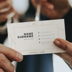 Presenting a name card